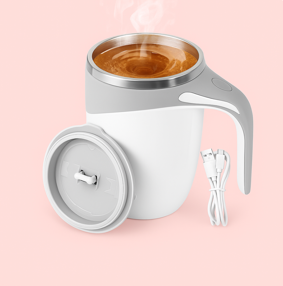 Taza termo eléctrica agitadora